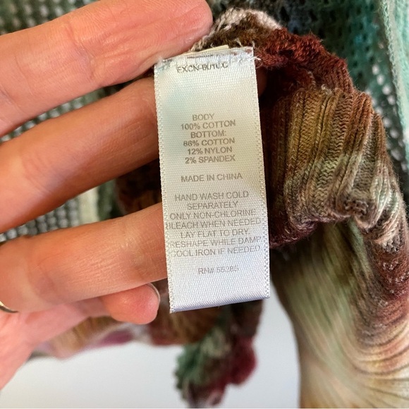 Handmade Tie Dye Cardigan Sweater Womens Size Small XS Mesh Knit Wearable Art - Picture 10 of 14